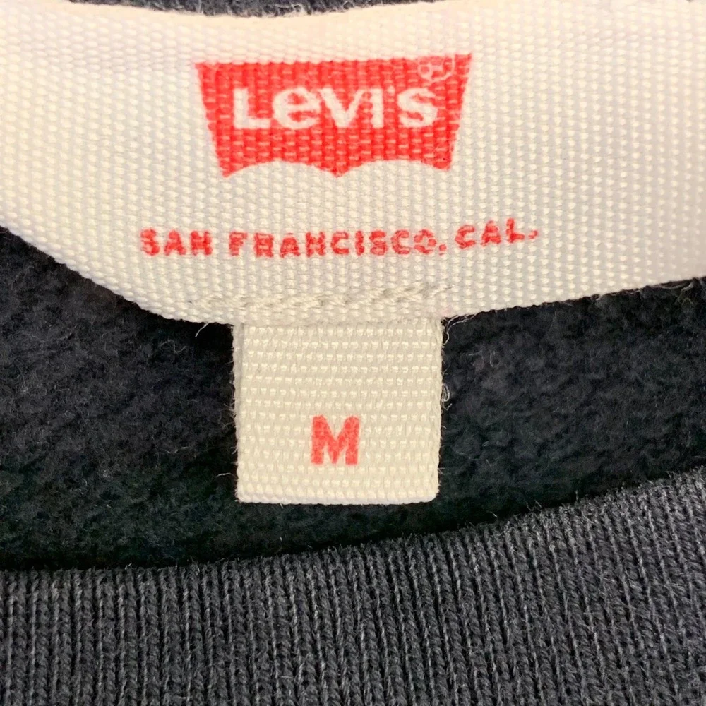 Levis Women's Black Crewneck‎ Sweatshirt All Good Graphic Size M - Picture 7 of 14